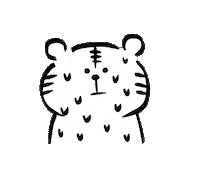 White Tiger Sticker by yoyoyon