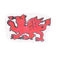 Dragon Sticker by Menter Iaith Rhondda Cynon Taf