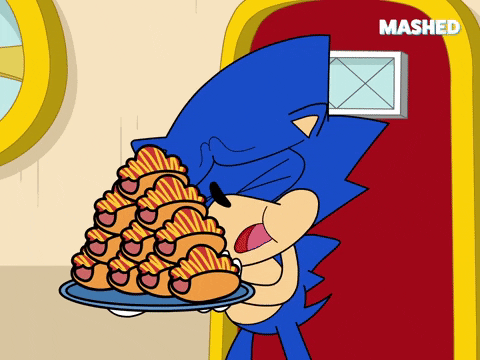 Hungry Sonic The Hedgehog GIF by Mashed