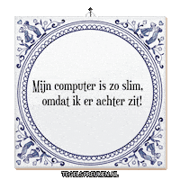 Computer Focus Sticker by Tegelspreuken.nl