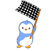 Lets Go Sticker by Pudgy Penguins