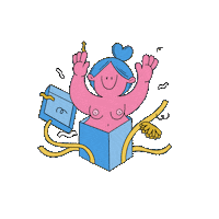 bobbirae happy smile cartoon friends Sticker