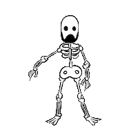 leliomesmo halloween engracado esqueleto caverinha Sticker