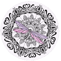 clandestine_artistry mandala dragonfly zentangle mandala art Sticker