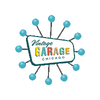 VintageGarageChi vintage vinyl fleamarket vintage clothing Sticker