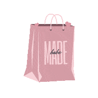 madebabe shopping bag pink bag madebabe Sticker