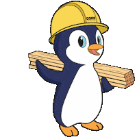 Penguin Hello Sticker by Core Scaffold