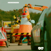 Come Here Road Block GIF by The Masked Singer UK & The Masked Dancer UK