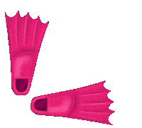 sportona pink swimming swim fin Sticker