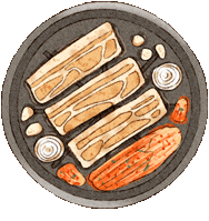 Grilling Korean Bbq Sticker by vank