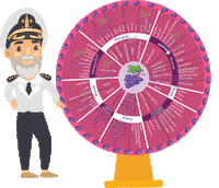 captvino vino wein grapes captain vino Sticker