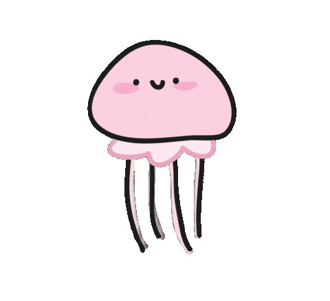 Jelly Fish Smile Sticker by TeaBag