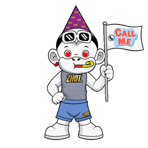 Call Me Party Sticker by Zhot