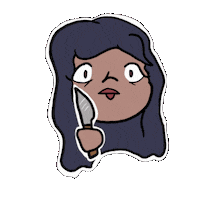 Knife Threaten Sticker