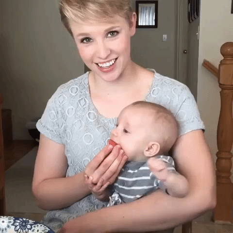 Baby Can't Get Enough of Watermelon on First Try
