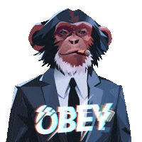 Nft Obey Sticker by CyberBrokers