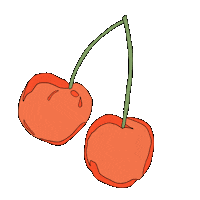 Fruit Cherry Sticker by Pauline