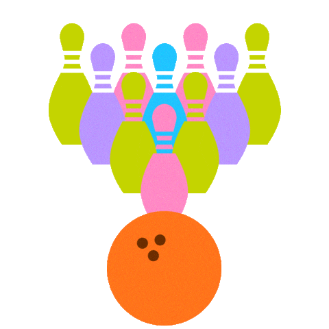 Bowling Ball Fun Sticker by EVO Entertainment Group