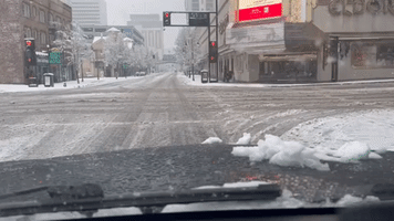 Snow Covers Reno Amid Winter Storm Warning