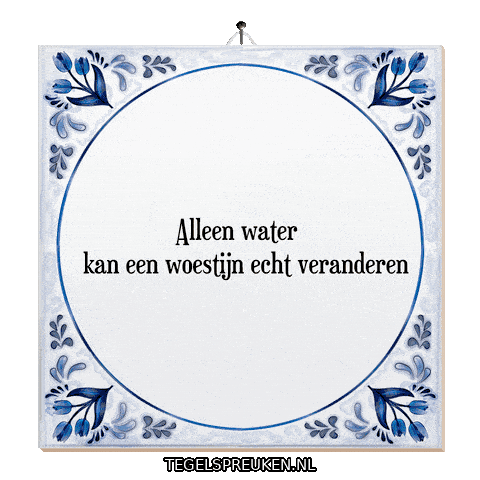 Water Humor Sticker by Tegelspreuken.nl