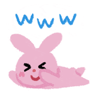 Laugh Rabbit Sticker