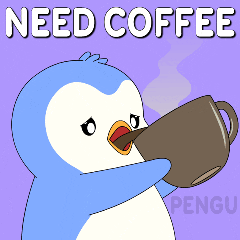 Tired Good Morning GIF by Pudgy Penguins