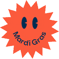 mardi_gras happy smile red star Sticker