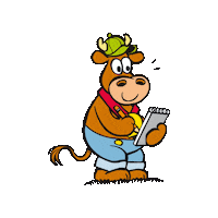 Work Cow Sticker by Bauernhofurlaub.de