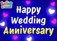 Wedding Anniversary Greetings GIF by Lucas and Friends by RV AppStudios