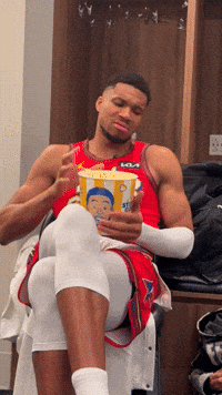 Giannis Antetokounmpo Popcorn GIF by NBA