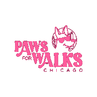 PawsForWalks dog pink dog walker pet sitter Sticker