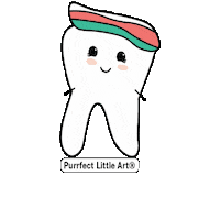 PurrfectLittleArtShop dental tooth dentistry dental art Sticker