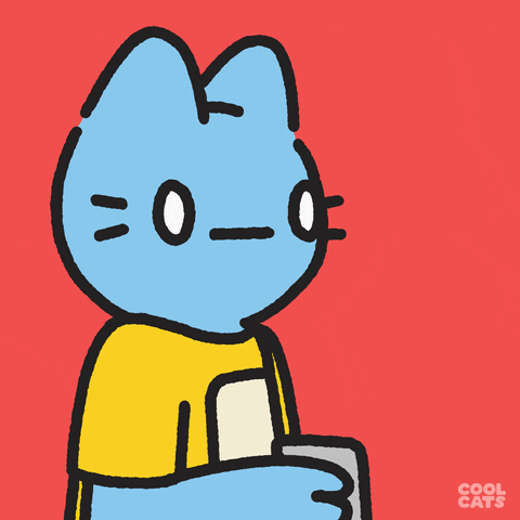 Awkward Blue Cat GIF by Cool Cats