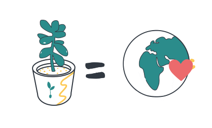 Earth Plant Sticker by Piantando