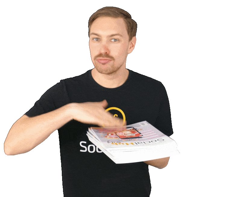 SocialHub giphyupload marketing magazine gifts Sticker