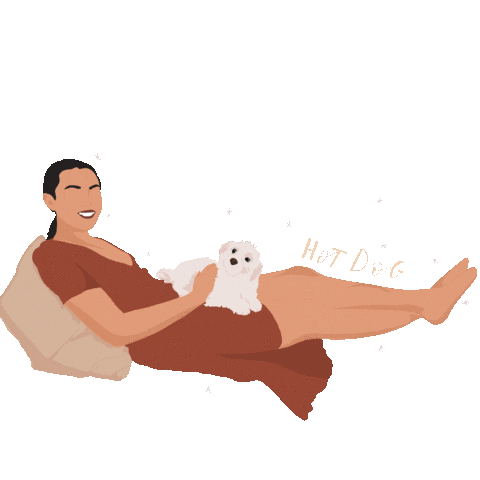 coppercanvas chilling hot dog natasha30 coppercanvas Sticker