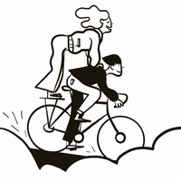 ronchao love illustration couple bike GIF