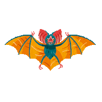 aitorburillo night batman witch bat Sticker