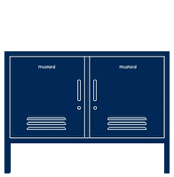 Navy Locker Sticker by mustard made