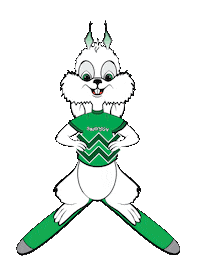 Snowport happy mascot flexing snowport Sticker
