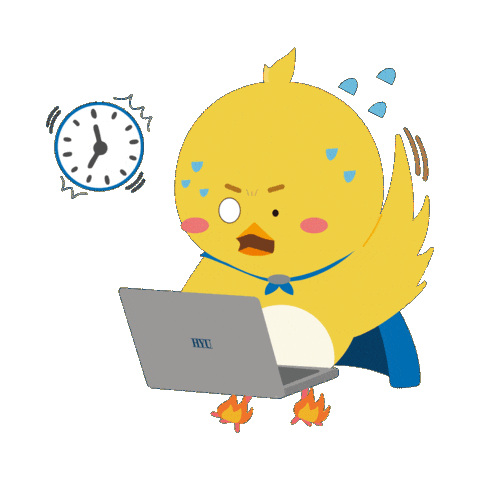 Deadline Rushing Sticker by hanyang_stu