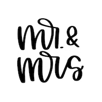 Mr And Mrs Wedding Sticker