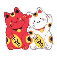 Lucky Cat Sticker by theweebean