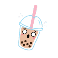 Shocked Bubble Tea Sticker by theweebean