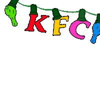 KFCLatinAmericaCaribbean xmas navidad lights kfc Sticker