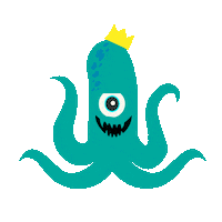 Happy Green Monster Sticker