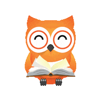 agrader book reading study owl Sticker
