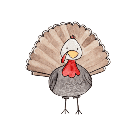 Turkey Dinner Thanksgiving Sticker