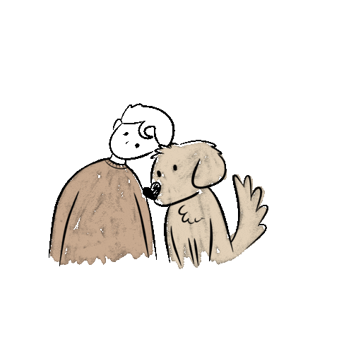 Golden Retriever Love Sticker