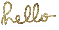 Glitter Hello Sticker